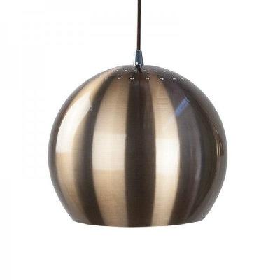 itzel modern spherical cord drop metal pendant light lamp - brown