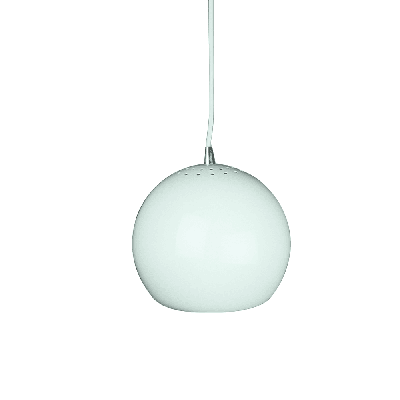 itzel modern spherical cord drop metal pendant light lamp - white