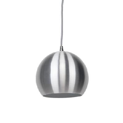 ines modern spherical cord drop metal pendant light lamp - aluminium