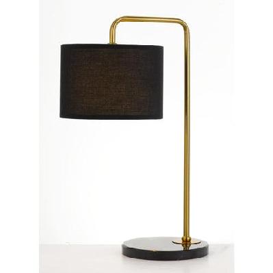 ingrid modern table desk lamp light marble metal fabric black gold