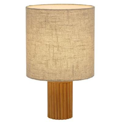inwood contemporary table desk lamp light wood fabric pine cream wood tones