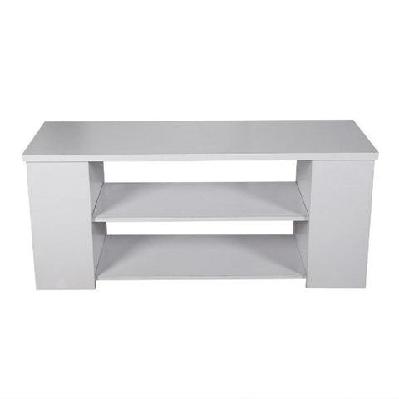 simpleline open shelves tv stand entertainment unit - white