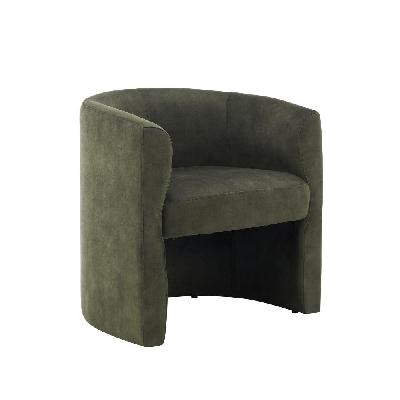 jacelyn velvet fabric accent lounge dining armchair green