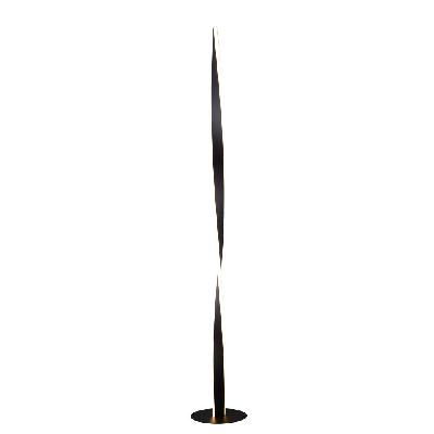 jacqueline led modern classic twisted floor lamp light - black
