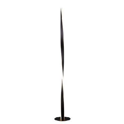 jacqueline led modern classic twisted floor lamp light - black