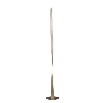 jacqueline led modern classic twisted floor lamp light - brushed chrome