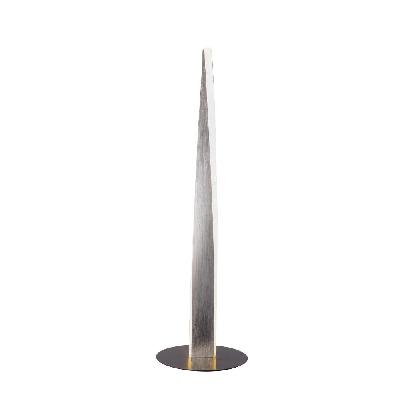 jacqueline led modern classic twisted table lamp light - brushed chrome