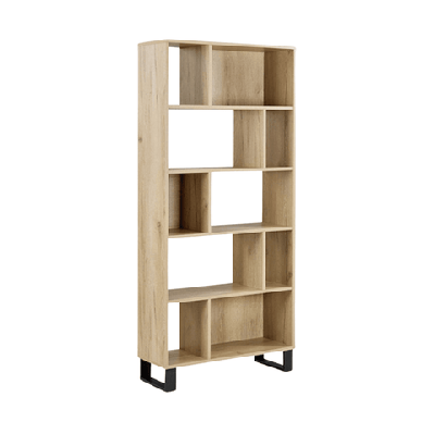 5-tier bookcase display shelf cabinet - natural
