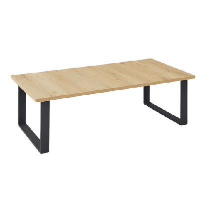 rectangular wooden coffee table - natural
