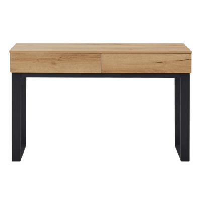 study writing office computer desk w/ 2-drawers - natural