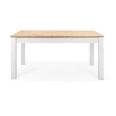 james extendable kitchen dining table 160-215cm white/oak