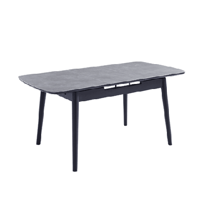 janice extension rectangular dining table 120-140cm - greystone ceramic