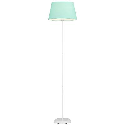jaxon contemporary standing floor lamp light metal fabric white green
