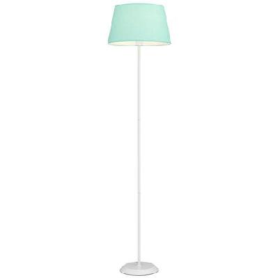 jaxon contemporary standing floor lamp light metal fabric white green