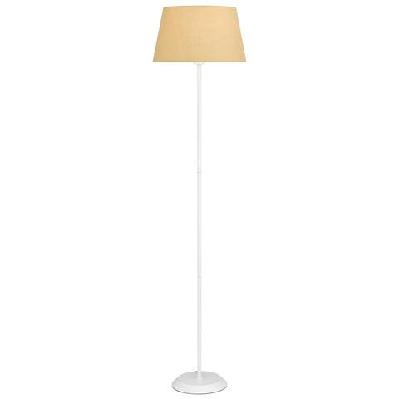 jaxon contemporary standing floor lamp light metal fabric white wheat