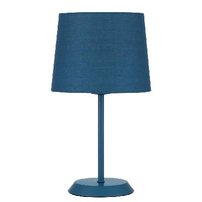 jaxon contemporary table desk lamp light metal fabric blue