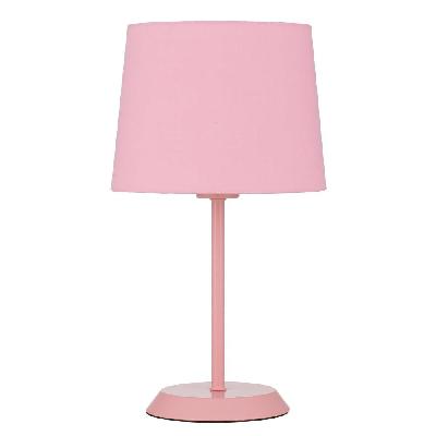 jaxon contemporary table desk lamp light metal fabric pink
