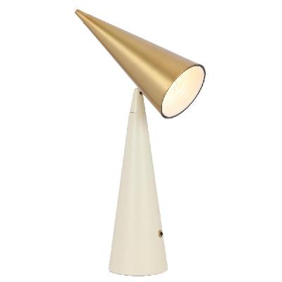 jibara modern table desk lamp light metal beige brass satin