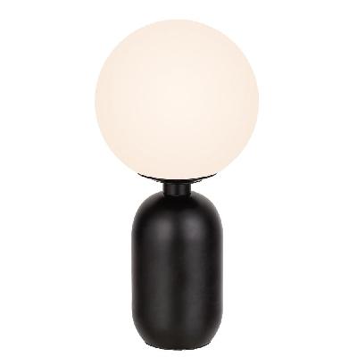 kade modern table desk lamp light metal glass black opal matt