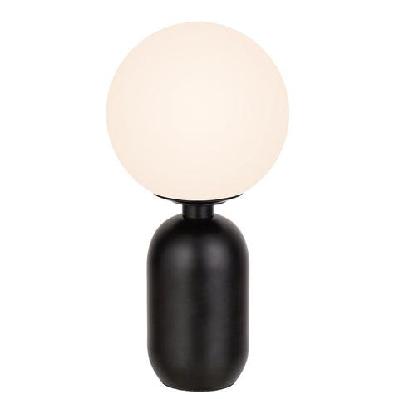 kade modern table desk lamp light metal glass black opal matt