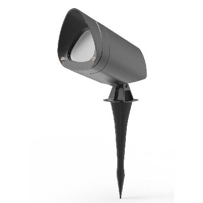 kam garden spike light single adjustable 12v mr16 dark grey ip65 exposed cable