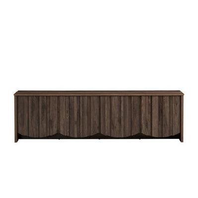 kamiko lowline tv stand entertainment unit 180cm 4-doors walnut