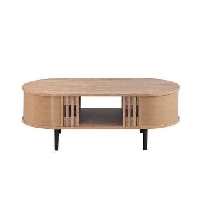 kassy open shelf wooden tea coffee table oak