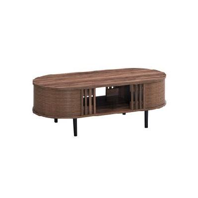 kassy open shelf wooden tea coffee table walnut