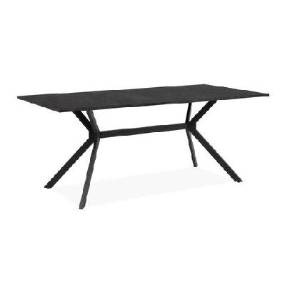 kays modern rectangular kitchen dining table 180cm metal frame grey/black