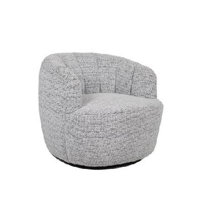 keating textured fabric swivel lounge occasional relaxing accent chair grey