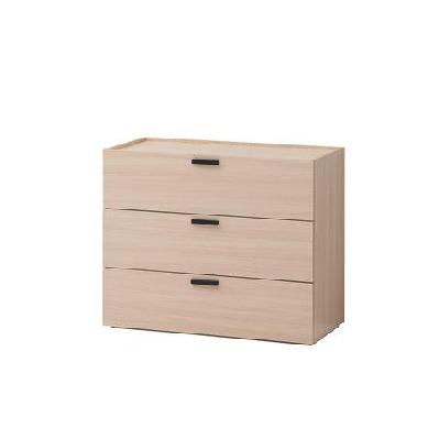 keith chest of 3-drawers lowboy storage cabinet - oak