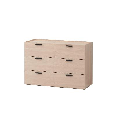 keith dresser chest of 6-drawers storage cabinet - oak
