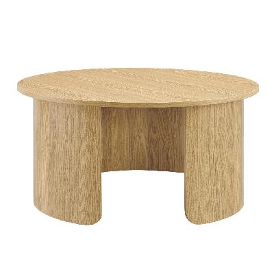 kenji wooden round tea coffee table 80cm oak