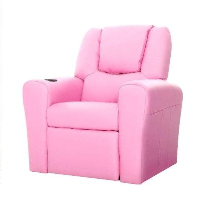 kids recliner chair pink pu leather sofa lounge couch children armchair