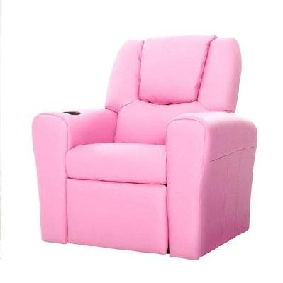 kids recliner chair pink pu leather sofa lounge couch children armchair