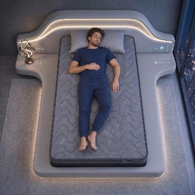 king single mattress 25 cm hybrid pocket spring with 4cm egg crate foam for deep sleep bamboo charcoal fabric