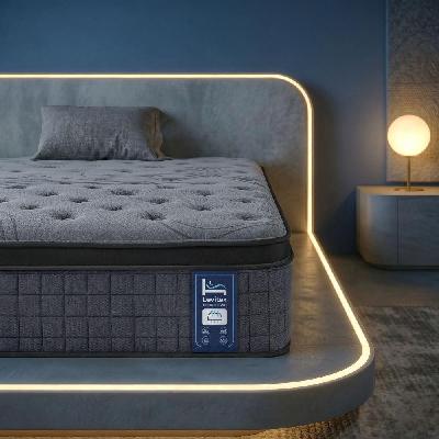 king single mattress 33 cm 7-zone pocket spring 8.0 extra firm with dual-row edge support and breathable knit cover