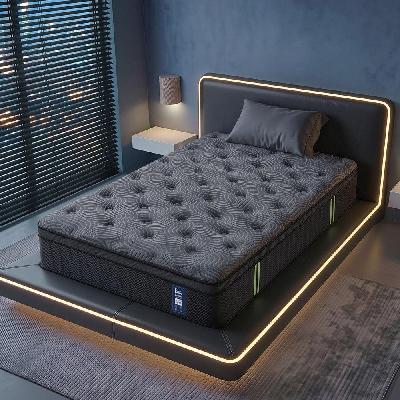 king single mattress 34 cm 5-zone pressure relief&nbsp; pocket spring with reinforced edge support and breathable gel memory foam hybrid mattress