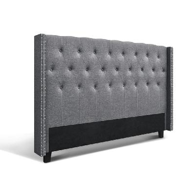 king size bed head headboard bedhead fabric frame base grey luca