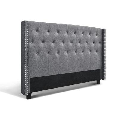 king size bed head headboard bedhead fabric frame base grey luca