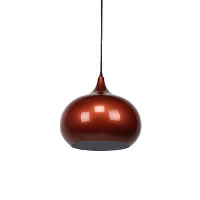 kirby inverted bowl metal cord drop pendant light lamp - pearl copper