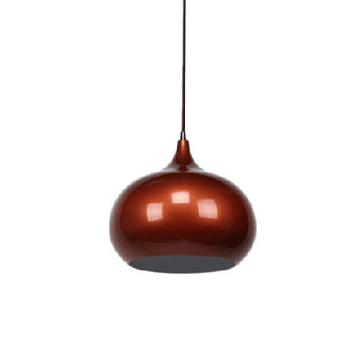 kirby inverted bowl metal cord drop pendant light lamp - pearl copper