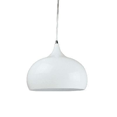 kirby inverted bowl metal cord drop pendant light lamp - white