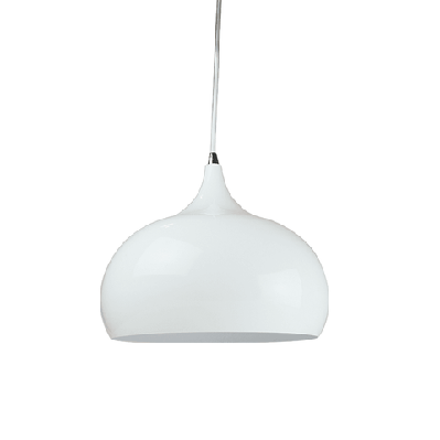kirby inverted bowl metal cord drop pendant light lamp - white