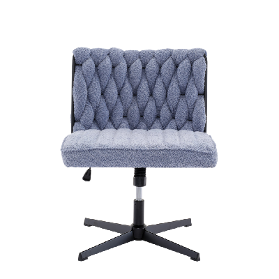 koda teddy fabric vanity swivel home office task working computer chair navy blue