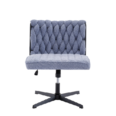 koda teddy fabric vanity swivel home office task working computer chair navy blue