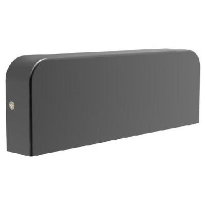 kuk wall light surface mounted 10w rectangular dark grey 3000k ip54 670lm