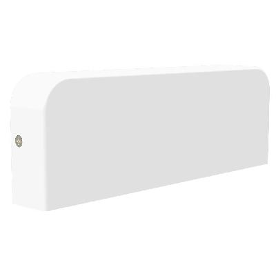 kuk wall light surface mounted 10w rectangular matte white 3000k ip54 670lm
