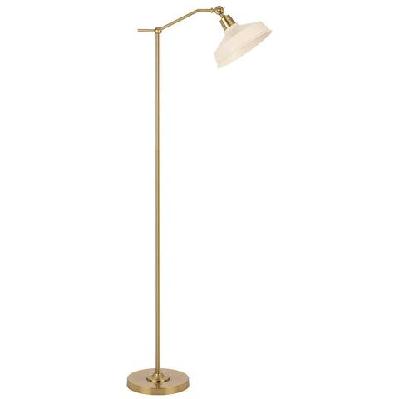 kylan modern standing floor lamp light foot switch metal antique gold gloss matte