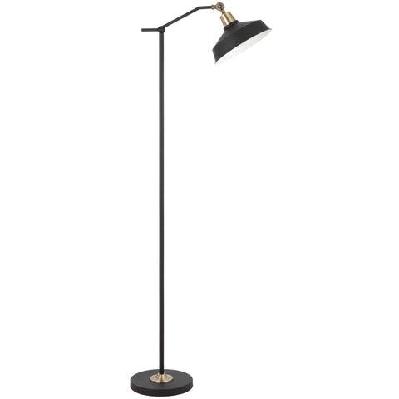 kylan modern standing floor lamp light foot switch metal black matte